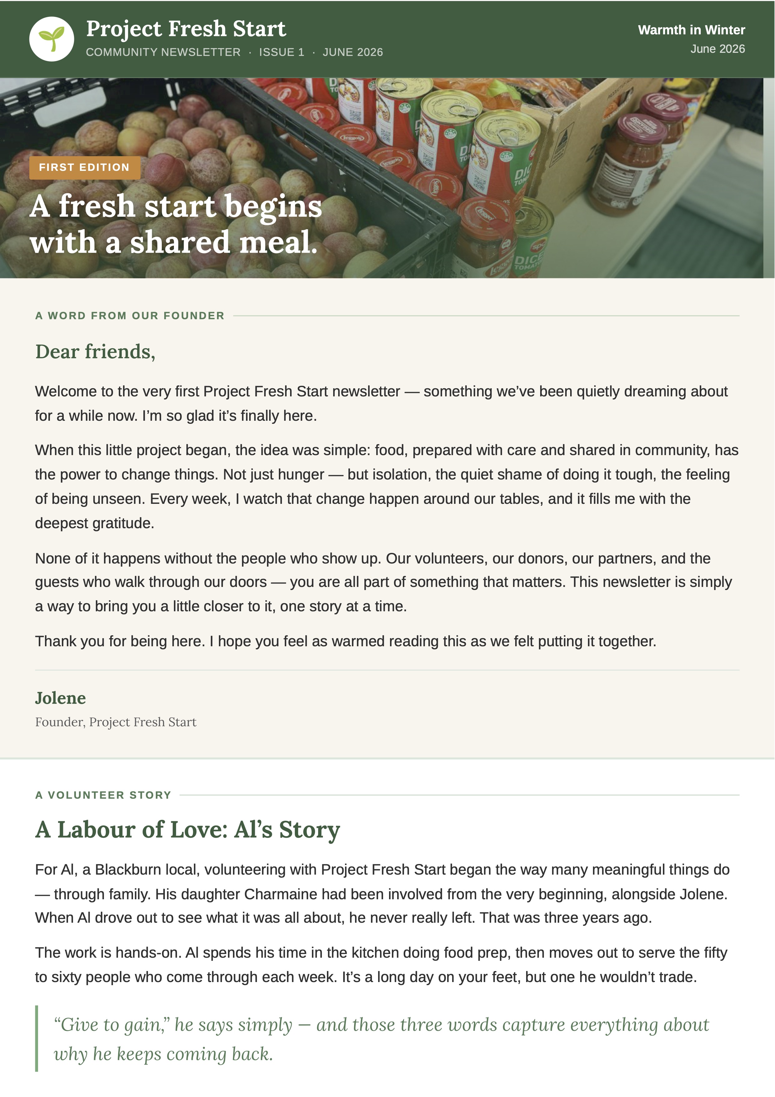 PFS Newsletter Issue 1 June 2026
